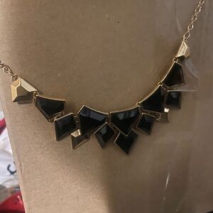 Elegant Black and Gold Geometric Necklace